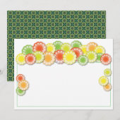 Uitnodiging voor de zomerpartij | Geel/Sinaasappel (Voorkant / Achterkant)