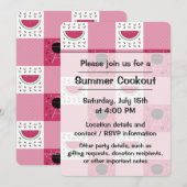 Uitnodiging voor de zomerpicknick (Voorkant / Achterkant)