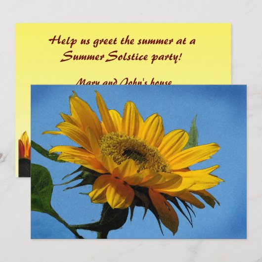 Uitnodiging voor de zomerse partij (Voorkant / Achterkant)