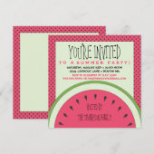 Uitnodiging voor de zomertijd van Watermelon (Voorkant / Achterkant)