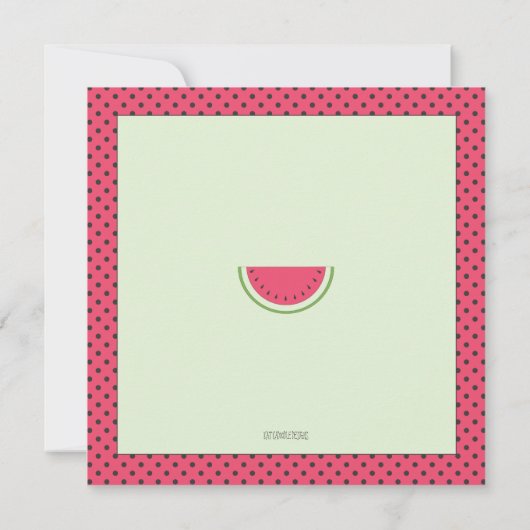 Uitnodiging voor de zomertijd van Watermelon (Achterkant)