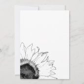 Uitnodiging voor de Zwarte en Witte Zonnebloem (Achterkant)