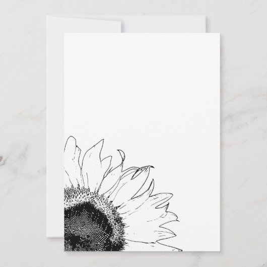 Uitnodiging voor de Zwarte en Witte Zonnebloem (Achterkant)
