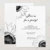 Uitnodiging voor de Zwarte en Witte Zonnebloem (Voorkant / Achterkant)