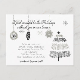 Uitnodiging voor de Zwarte en Zilveren Kerstfeestd