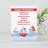 Uitnodiging voor de zweefboten van Cute boy (Staand voorkant)