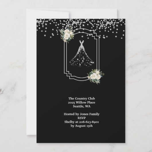 uitnodiging voor debutante party (Achterkant)