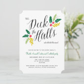 Uitnodiging voor Deck the Halls Festive Holiday Fe (Staand voorkant)
