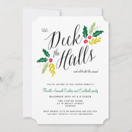 Uitnodiging voor Deck the Halls Festive Holiday Fe