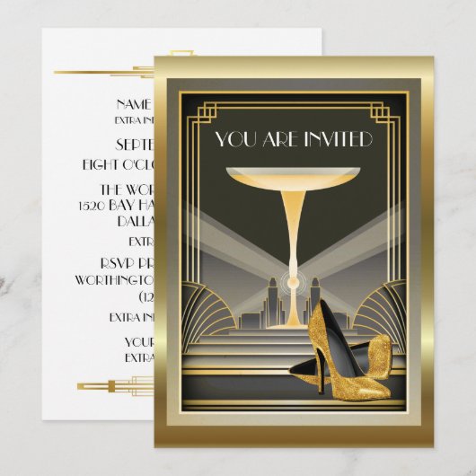 Uitnodiging voor Deco Contemporary Gala Event 3 (Voorkant / Achterkant)