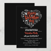 Uitnodiging voor decoratieve Valentijn (Voorkant / Achterkant)