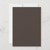 Uitnodiging voor Deep Brown & Gold Probedinner (Achterkant)