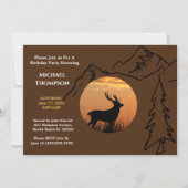Uitnodiging voor Deer Sunset Birthday (Voorkant)