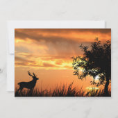 Uitnodiging voor Deer Sunset Birthday (Achterkant)