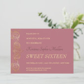 Uitnodiging voor Delicate Gold Border Party (Staand voorkant)