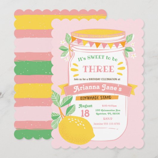 Uitnodiging voor demonstratie in limonade stand Bi (Voorkant / Achterkant)