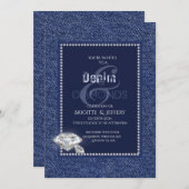 Uitnodiging voor denim en diamanten (Voorkant / Achterkant)
