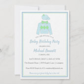 Uitnodiging voor Derby-feest met waterverf Jockey  (Voorkant)