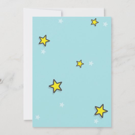 Uitnodiging voor derde verjaardagsfeestje van grap (Achterkant)