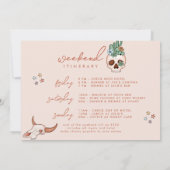 Uitnodiging voor Desert Cowgirl vrijgezellenfeest  (Achterkant)