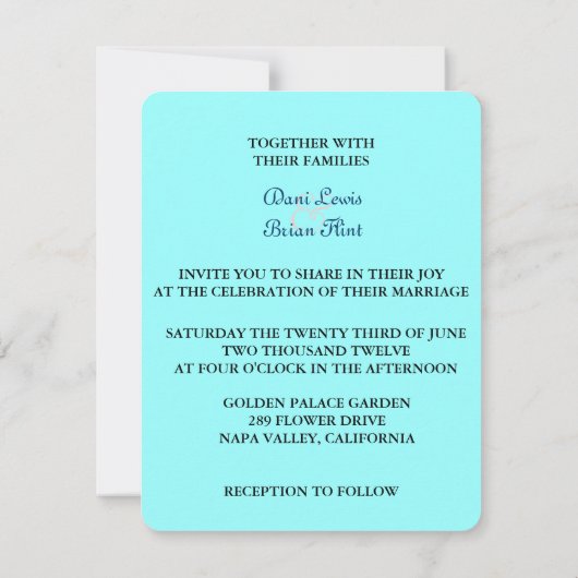 Uitnodiging voor Dia de Los Muertos (Achterkant)