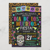Uitnodiging voor Dia De Los Muertos Feest (Voorkant / Achterkant)
