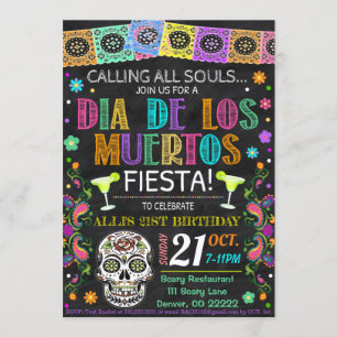 Uitnodiging voor Dia De Los Muertos Feest