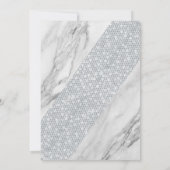 Uitnodiging voor diamant en marmer Baby shower (Achterkant)