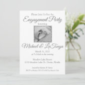Uitnodiging voor Diamond Ring Engagement Party (Staand voorkant)