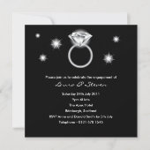 Uitnodiging voor Diamond Ring Engagement Party (Voorkant)