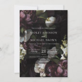 Uitnodiging voor diepgaande donkere bruiloft (Voorkant)