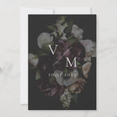 Uitnodiging voor diepgaande donkere bruiloft (Achterkant)