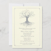 Uitnodiging voor diepgewortelde zilveren doop (Voorkant)