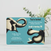 uitnodiging voor  dierentuin (Staand voorkant)