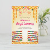 Uitnodiging voor Digital Bangle-ceremonie en Choor (Staand voorkant)