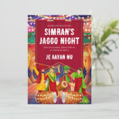 Uitnodiging voor digitale Jaggo Nacht uitnodiginge (Staand voorkant)
