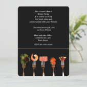 Uitnodiging voor diner bij Modern Food on Forks (Staand voorkant)