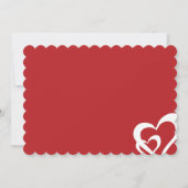 Uitnodiging voor diner Chic Red Valentijn (Achterkant)