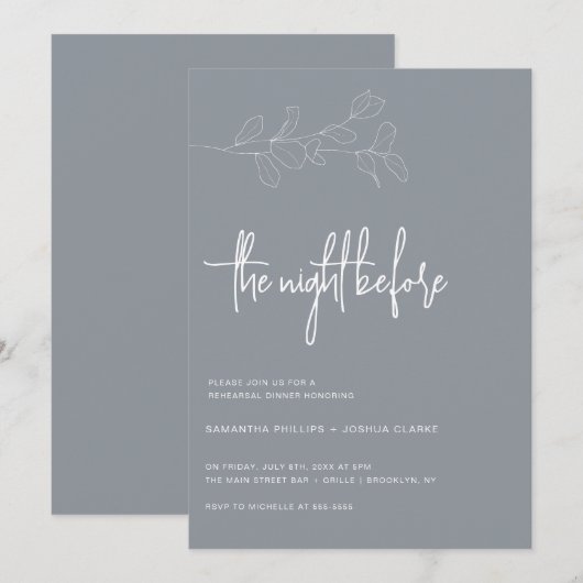 Uitnodiging voor diner herfstkleurenrepetitie de a (Voorkant / Achterkant)