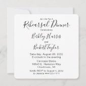 Uitnodiging voor diner met moderne fotoscriptrepet (Achterkant)