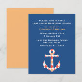 Uitnodiging voor diner met nautisch thema (Voorkant / Achterkant)