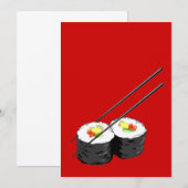 Uitnodiging voor diner Sushi (Voorkant / Achterkant)