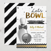 Uitnodiging voor diner tijdens bowlingrepetitie (Voorkant / Achterkant)