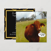 Uitnodiging voor diner Vegan (Voorkant / Achterkant)