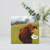 Uitnodiging voor diner Vegan (Staand voorkant)