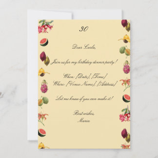 Uitnodiging voor dinerfeest