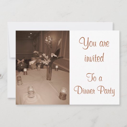 Uitnodiging voor dinerfeest (Voorkant)