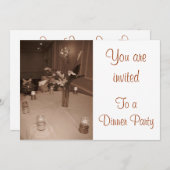 Uitnodiging voor dinerfeest (Voorkant / Achterkant)