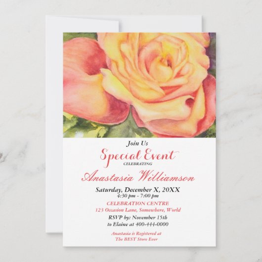 UITNODIGING VOOR DINERFEEST (Voorkant)