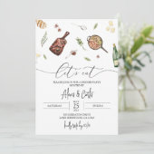 Uitnodiging voor dinerfeest - moderne uitnodiging (Staand voorkant)